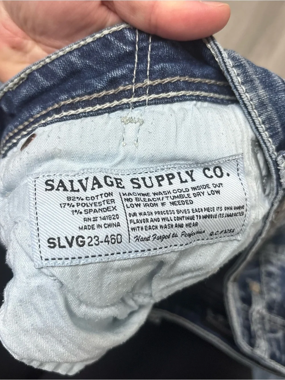 Salvage Buckle Exclusive Mayhem Straight Regular Fit Faded Blue Men’s Jeans 33R